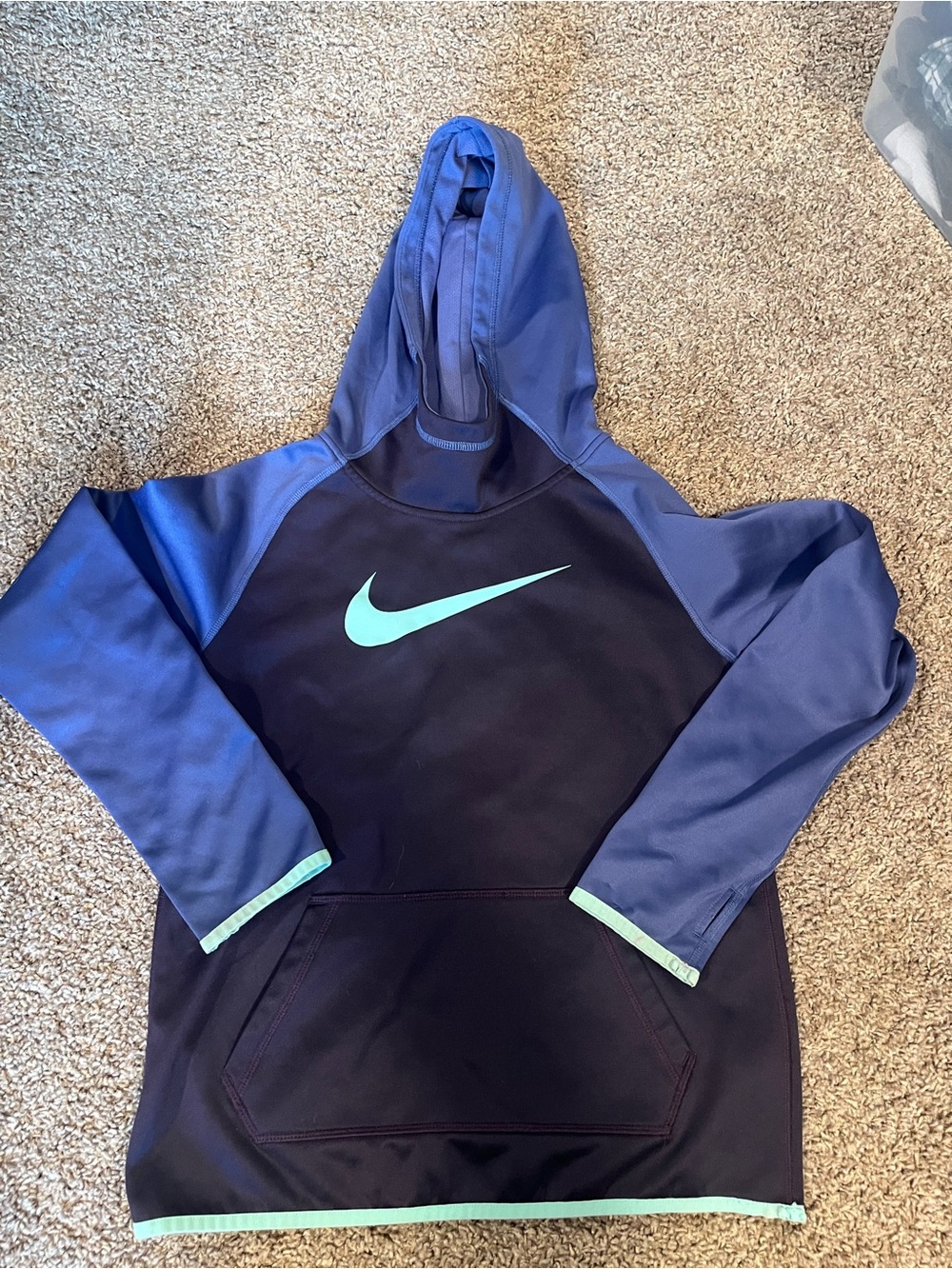 Nike Hoodie Pullover Sweatshirt Blue Size Large
